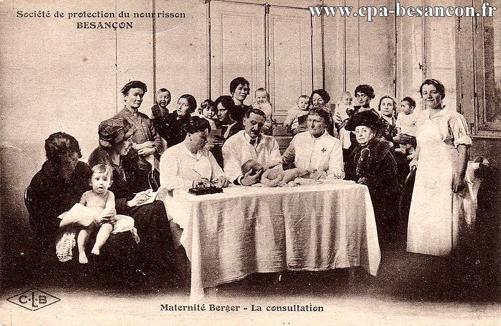 Société de protection du nourrisson BESANÇON - Maternité Berger - La consultation